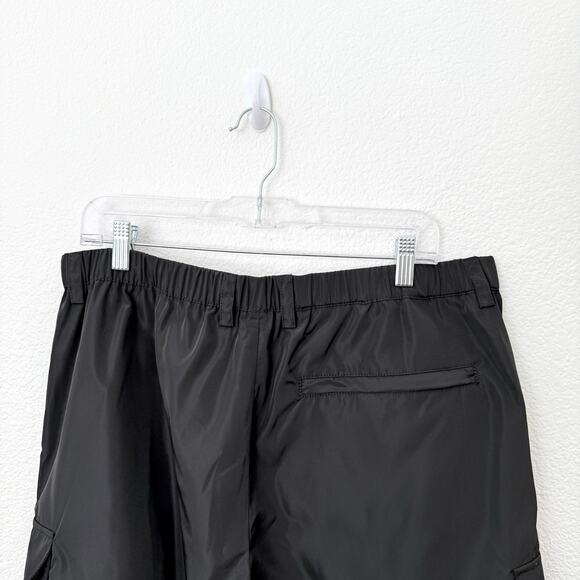 [Anthropologie] Black Elastic Waist Relaxed Fit Slouchy Cargo Shorts NWT Size XL - Picture 7 of 11